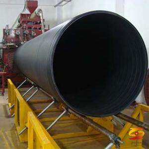 Steel belt reinforced polyethylene (PE) spiral corrugated pipe for underground drainage